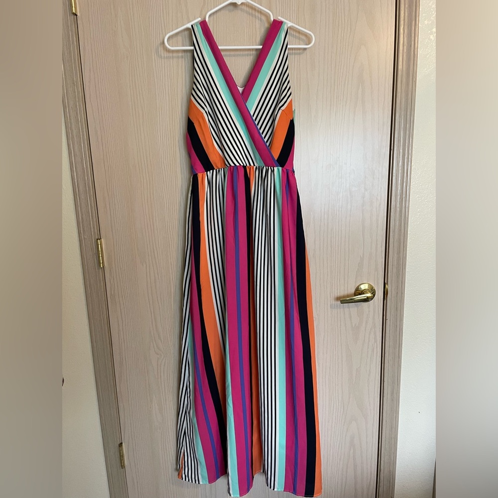 ModCloth striped maxi dress